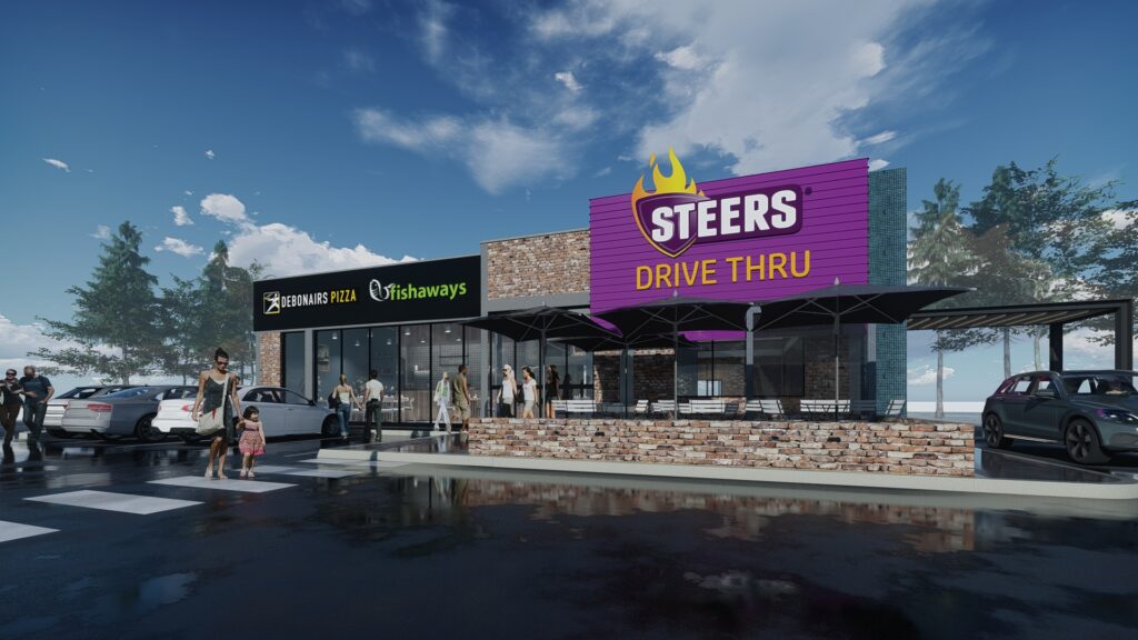 C+B Architects proudly unveils the Steers Drive-Thru at Mall@55 in Centurion, a project that epitomizes our dedication to blending functionality with visual appeal. Featuring a sleek, modern design and an efficient layout, this new drive-thru not only enhances customer convenience but also complements the existing Take Away offerings at the mall. Discover how our integrated design approach creates a cohesive and dynamic dining experience for the community.